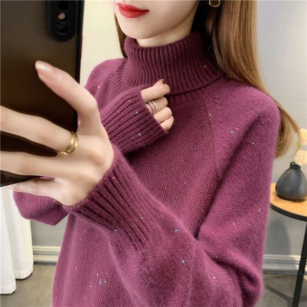 women's sweater autumn and winter 2020 new thickened double lapel loose knitted high collar bottom coat with foreign style, White;black
women's sweater autumn and winter 2020 new thickened double lapel loose knitted high collar bottom coat with foreign style, White;black