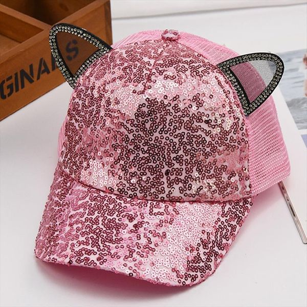 2 6 Years Bling Sequin Child Mesh Baseball Cap With Ears Cute Snapback For Kid Summer Gold Pink White Black, Blue;gray
2 6 Years Bling Sequin Child Mesh Baseball Cap With Ears Cute Snapback For Kid Summer Gold Pink White Black, Blue;gray