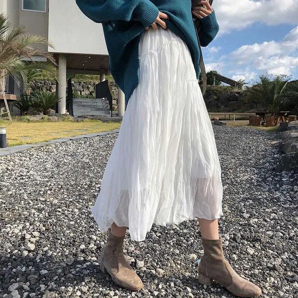 summer white boho chiffon pleated skirts women spring black fungus beach long skirt vintage high waist elastic patchwork skirt 210619
summer white boho chiffon pleated skirts women spring black fungus beach long skirt vintage high waist elastic patchwork skirt 210619