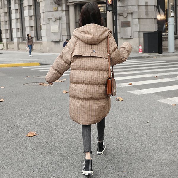 2021 autumn and winter new womens padded jacket mid-length plaid coat loose warmth thickened parkas, Tan;black
2021 autumn and winter new womens padded jacket mid-length plaid coat loose warmth thickened parkas, Tan;black