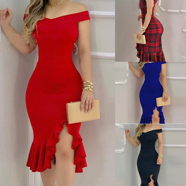 casual dresses 2021 elegant and fashionable one-shoulder irregular split ruffle dress, Black;gray
casual dresses 2021 elegant and fashionable one-shoulder irregular split ruffle dress, Black;gray