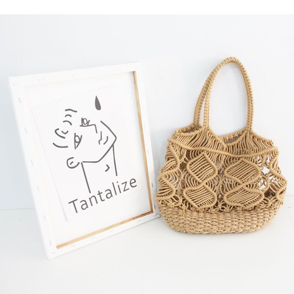 70% off design hand hollow cotton thread paper rope straw woven women's 2020 new braided beach portable one shoulder large capacity bag, Red;black
70% off design hand hollow cotton thread paper rope straw woven women's 2020 new braided beach portable one shoulder large capacity bag, Red;black