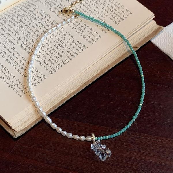 chokers korea cartoon bear charm pearl crystal asymmetric beaded necklace for women elegant clavicle chain choker sweet jewelry, Golden;silver
chokers korea cartoon bear charm pearl crystal asymmetric beaded necklace for women elegant clavicle chain choker sweet jewelry, Golden;silver