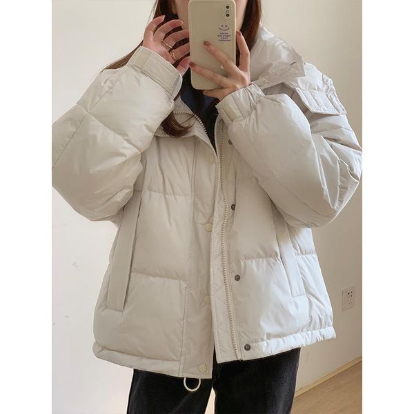 women's jackets short coat winter long sleeve korean fashion loose casual thick solid warm zipper women jacket, Black;brown
women's jackets short coat winter long sleeve korean fashion loose casual thick solid warm zipper women jacket, Black;brown