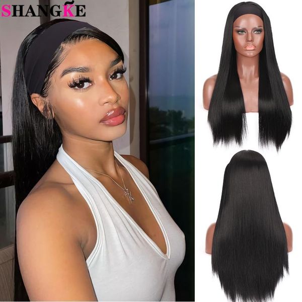 synthetic wigs shangke long straight headband wig for women natural wave women's head dand kinky curly daily with, Black
synthetic wigs shangke long straight headband wig for women natural wave women's head dand kinky curly daily with, Black