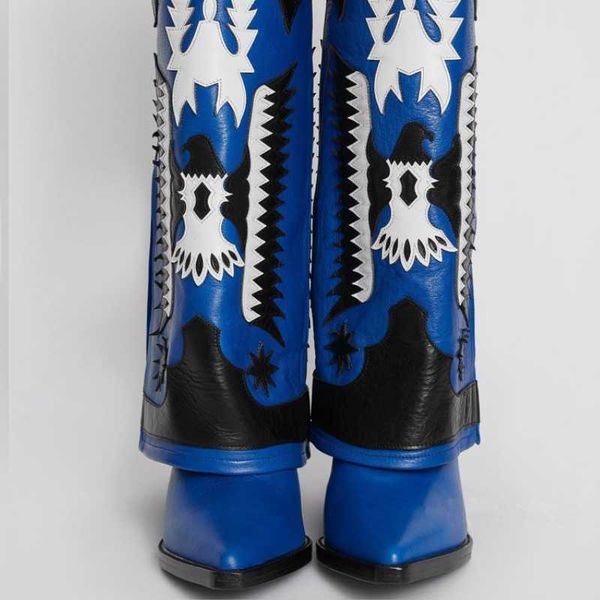 boots 2021 winter western patchwork embroidered flowers mid heel leather pointed toe retro fine thick mid-calf, Black
boots 2021 winter western patchwork embroidered flowers mid heel leather pointed toe retro fine thick mid-calf, Black