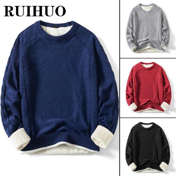 men's sweaters ruihuo solid fleece sweater man pullover men korean fashion clothing -2xl 2021 autumn winter arrivals, White;black
men's sweaters ruihuo solid fleece sweater man pullover men korean fashion clothing -2xl 2021 autumn winter arrivals, White;black