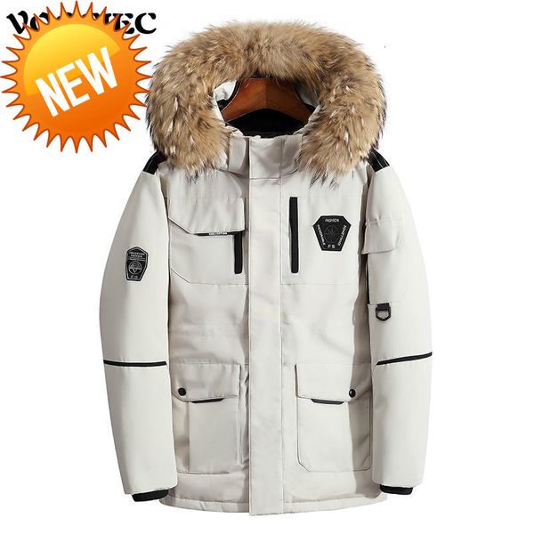 voociec men's warm down jacket in winter white duck 95% long and handsome work casual loose fitting lovers, Black
voociec men's warm down jacket in winter white duck 95% long and handsome work casual loose fitting lovers, Black