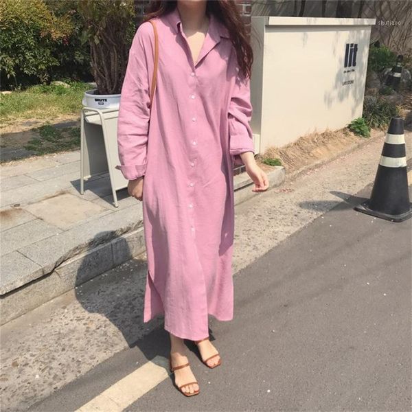 spring and summer french solid turn down collar button loose shirt dress women blouses women's & shirts, White
spring and summer french solid turn down collar button loose shirt dress women blouses women's & shirts, White