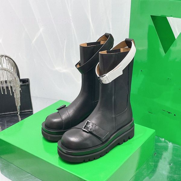boots high end quality martin boots women's british style middle tube chelsea thick bottom chimney, Black
boots high end quality martin boots women's british style middle tube chelsea thick bottom chimney, Black