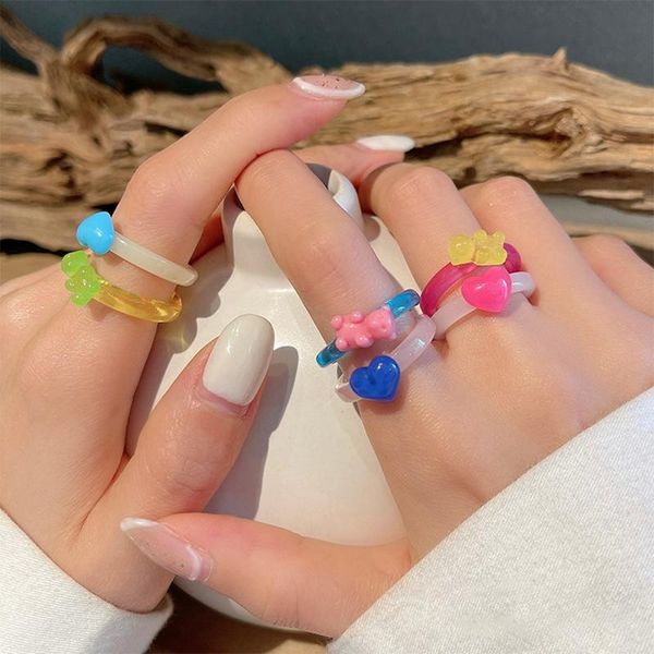 cluster rings transparent ring acrylic rhinestone resin retro bear two-piece set geometry simple for women girls jewelry party gifts, Golden;silver
cluster rings transparent ring acrylic rhinestone resin retro bear two-piece set geometry simple for women girls jewelry party gifts, Golden;silver