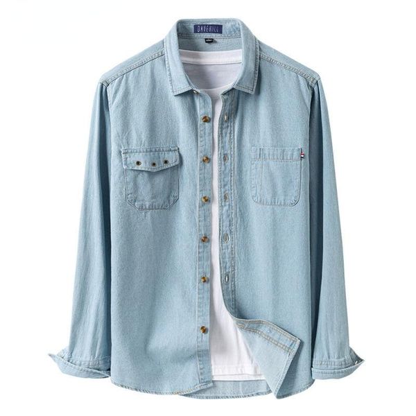 men's casual shirts cotton denim shirt long sleeve fashion spring autumn minority design trend loose vintage blue tshirt korean cloth, White;black
men's casual shirts cotton denim shirt long sleeve fashion spring autumn minority design trend loose vintage blue tshirt korean cloth, White;black