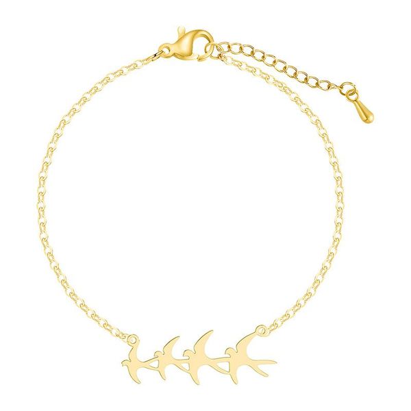 link, chain south korea simple animal swallow bracelet fashion women's gold silver color charming women wedding party jewelry, Black
link, chain south korea simple animal swallow bracelet fashion women's gold silver color charming women wedding party jewelry, Black