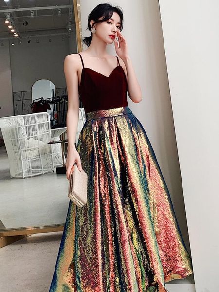 bling starry sky lady banquet ball gown dresses v-neck strap evening party dress elegant slim spring summer prom skirt, Red
bling starry sky lady banquet ball gown dresses v-neck strap evening party dress elegant slim spring summer prom skirt, Red