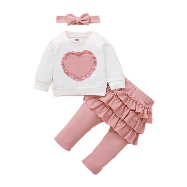 clothing sets baby girl spring clothes long sleeve ruffles heart and cute pants headband toddler summer outfits, White
clothing sets baby girl spring clothes long sleeve ruffles heart and cute pants headband toddler summer outfits, White