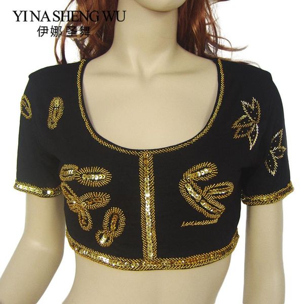 stage wear 1pc adults belly dance dancing practice short sleeve beaded sequin 10 colors, Black;red
stage wear 1pc adults belly dance dancing practice short sleeve beaded sequin 10 colors, Black;red