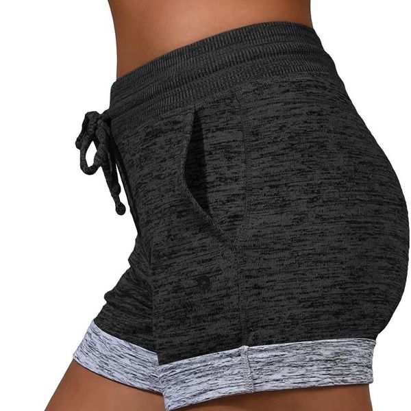 women's shorts 2021 womens running drawstring solid color gym ladies mid waist sport fitness cool girl gift, White;black
women's shorts 2021 womens running drawstring solid color gym ladies mid waist sport fitness cool girl gift, White;black