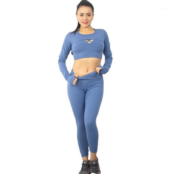 yoga outfit 3 pieces women tracksuits gym sports clothes cross hollow out bra long sleeve navel exposed high waist leggings set1
yoga outfit 3 pieces women tracksuits gym sports clothes cross hollow out bra long sleeve navel exposed high waist leggings set1