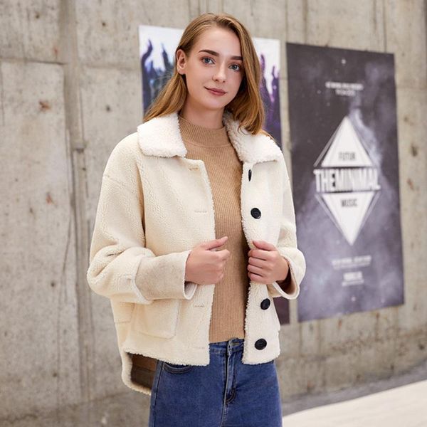 women's fur & faux lamb pellet fleece overcoat short autumn winter sheared coat women jacket teddy, Black
women's fur & faux lamb pellet fleece overcoat short autumn winter sheared coat women jacket teddy, Black