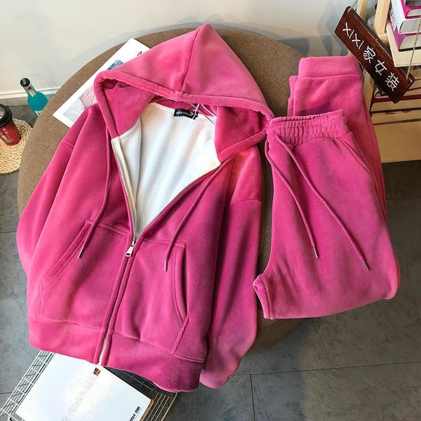 women's two piece pants thick fleece hooded casual set hoodies and solid korean loose modis tracksuit women 2021 autumn winter, White
women's two piece pants thick fleece hooded casual set hoodies and solid korean loose modis tracksuit women 2021 autumn winter, White