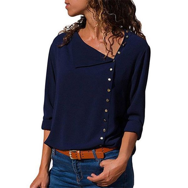women blouse shirt chiffon irregular turn down collar solid office work white blouse work wear plus size lady 3 4 sleeve
women blouse shirt chiffon irregular turn down collar solid office work white blouse work wear plus size lady 3 4 sleeve