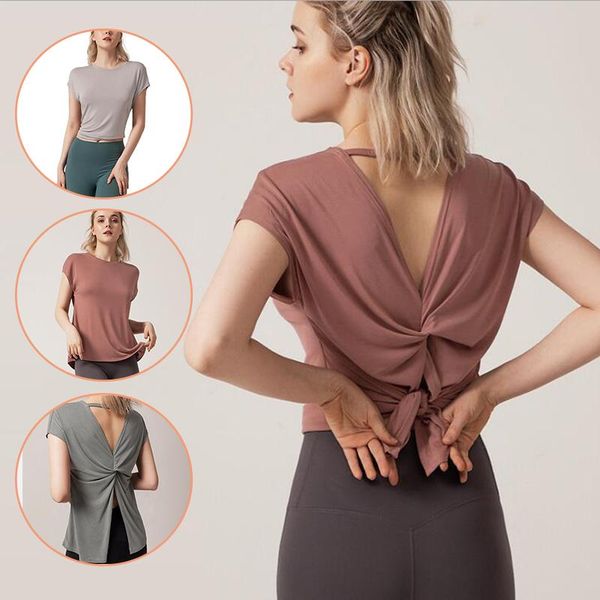 yoga outfits 2021 women sport loose quick-drying fitness short-sleeved modal t-shirt solid-colored backless split clothes, White;red
yoga outfits 2021 women sport loose quick-drying fitness short-sleeved modal t-shirt solid-colored backless split clothes, White;red