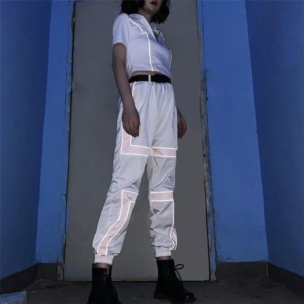 women's pants & capris summer wear reflective stitching colour coloured leisure workwear, Black;white
women's pants & capris summer wear reflective stitching colour coloured leisure workwear, Black;white