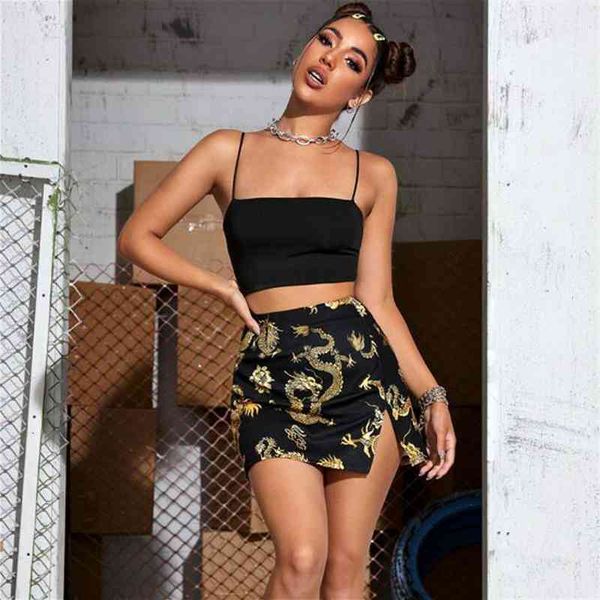 fashion women dragon printed mini skirt high waist split straight skirt ladies club punk summer skirts female, Black
fashion women dragon printed mini skirt high waist split straight skirt ladies club punk summer skirts female, Black