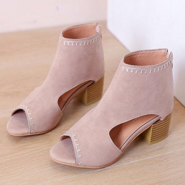 sandals nice spring women suede leather peep toe thick heels women's pumps mid-heel zip ladies shoes summer vogue female, Black
sandals nice spring women suede leather peep toe thick heels women's pumps mid-heel zip ladies shoes summer vogue female, Black