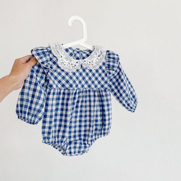 rompers 2021 autumn infant baby girls fashion long sleeve plaid bodysuit lace collar cotton o-neck toddlers jumpsuit clothes 0-2y, Blue
rompers 2021 autumn infant baby girls fashion long sleeve plaid bodysuit lace collar cotton o-neck toddlers jumpsuit clothes 0-2y, Blue
