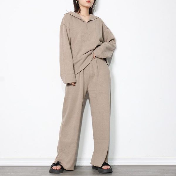 women's two piece pants 2021 autumn winter casual sportsuit and bottom solid color knitted tracksuit women sportwear, White
women's two piece pants 2021 autumn winter casual sportsuit and bottom solid color knitted tracksuit women sportwear, White