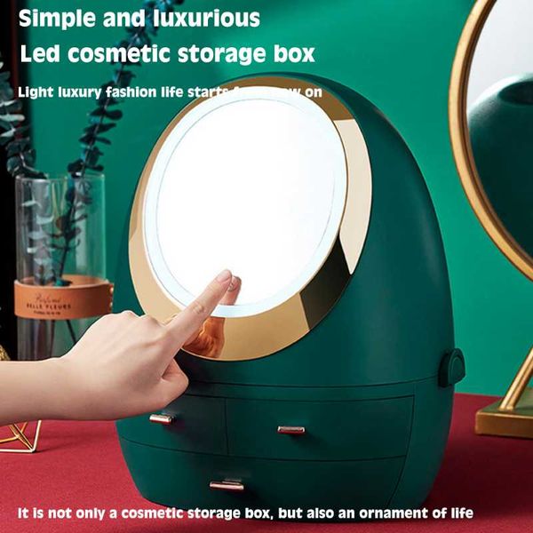 storage boxes & bins cosmetic box makeup organizer desklarge capacity beauty jewelry container dustproof with led light
storage boxes & bins cosmetic box makeup organizer desklarge capacity beauty jewelry container dustproof with led light
