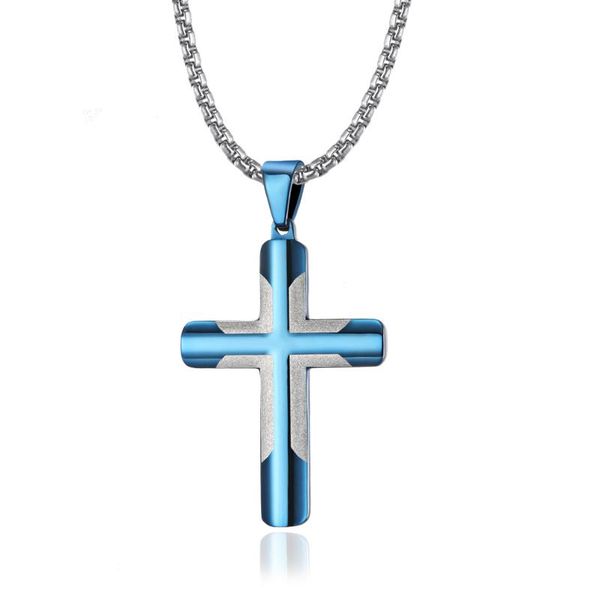 pendant necklaces wholesale stainless steel contrast frosting coss necklace for men and women 43*29mm, Silver
pendant necklaces wholesale stainless steel contrast frosting coss necklace for men and women 43*29mm, Silver