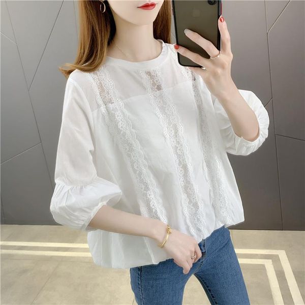 women's sweaters 2021 20328 (room 4, row 2, 5) real s round neck short sleeve lace pullover chiffon shirt 35, White;black
women's sweaters 2021 20328 (room 4, row 2, 5) real s round neck short sleeve lace pullover chiffon shirt 35, White;black