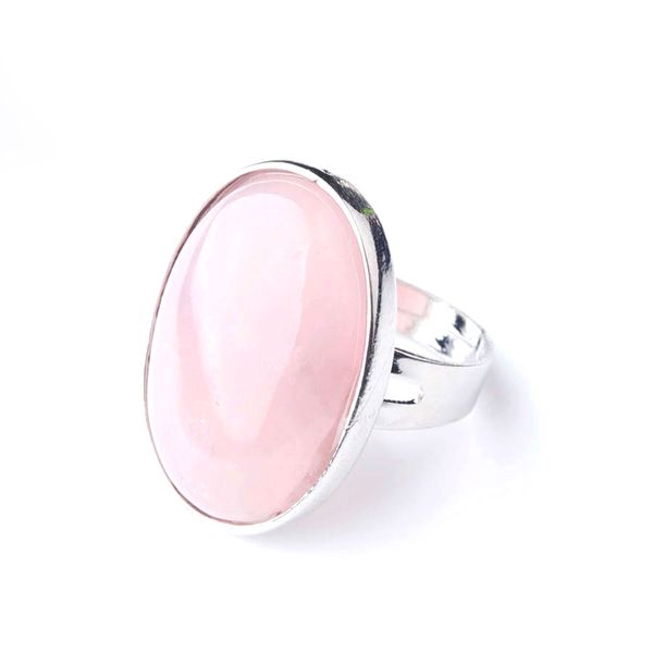 wojiaer oval natural gem stone pink rose quartz finger rings party ring for men women jewelry z9158, Golden;silver
wojiaer oval natural gem stone pink rose quartz finger rings party ring for men women jewelry z9158, Golden;silver