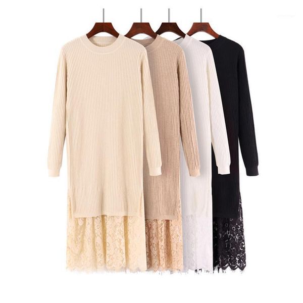 casual dresses spring knit sweater dress women long sleeve lace patchwork fashion female clothing vestidos 2021, Black;gray
casual dresses spring knit sweater dress women long sleeve lace patchwork fashion female clothing vestidos 2021, Black;gray