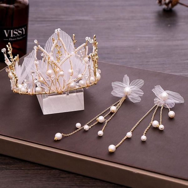 hair clips & barrettes fashion yarn flowers simulated pearl full circle crown tassel earring bridal princess diadem jewelry set endq, Golden;silver
hair clips & barrettes fashion yarn flowers simulated pearl full circle crown tassel earring bridal princess diadem jewelry set endq, Golden;silver