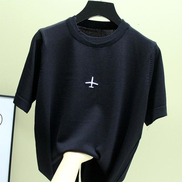 women's blouses & shirts 2021 blouse women ice silk shirt casual loose ladies short sleeve white black embroidery thin knitted clothes
women's blouses & shirts 2021 blouse women ice silk shirt casual loose ladies short sleeve white black embroidery thin knitted clothes