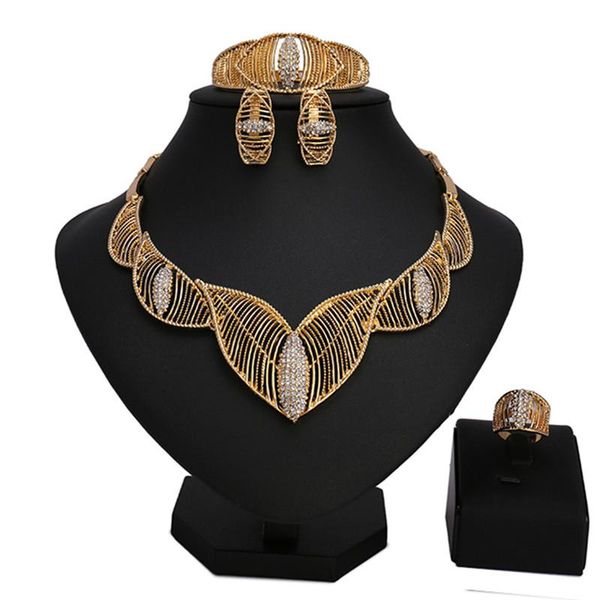 earrings & necklace right noble gold designer jewelry set brand nigerian wedding fashion african woman costume wholesale, Silver
earrings & necklace right noble gold designer jewelry set brand nigerian wedding fashion african woman costume wholesale, Silver