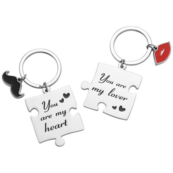 keychains valiclud couple puzzle keychain personalized zinc alloy keyring valentine jewelry gift for lover, Silver
keychains valiclud couple puzzle keychain personalized zinc alloy keyring valentine jewelry gift for lover, Silver