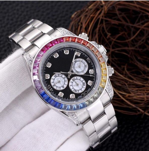 new style men diamond watch 40mm 116598 18k yellow gold bracelet black dial women luxury colorful rhinestone wristwatch no chronograph, Slivery;brown
new style men diamond watch 40mm 116598 18k yellow gold bracelet black dial women luxury colorful rhinestone wristwatch no chronograph, Slivery;brown