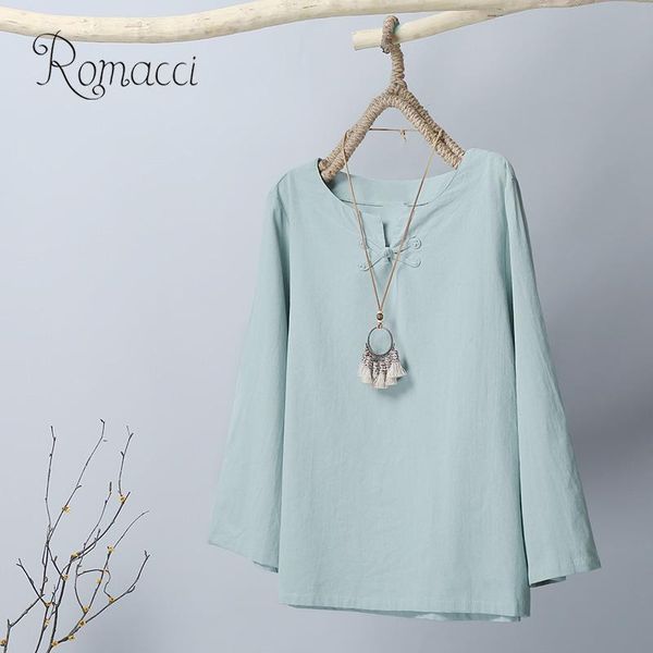 vintage women autumn solid color plus size blouse cotton linen v neck long sleeve button loose casual ethnic female blouses, White
vintage women autumn solid color plus size blouse cotton linen v neck long sleeve button loose casual ethnic female blouses, White