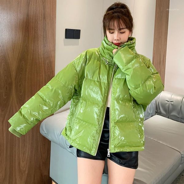 women's down & parkas fashion glossy waterproof jackets women korean style female casual loose solid color coats 2021 winter thick warm, Black
women's down & parkas fashion glossy waterproof jackets women korean style female casual loose solid color coats 2021 winter thick warm, Black