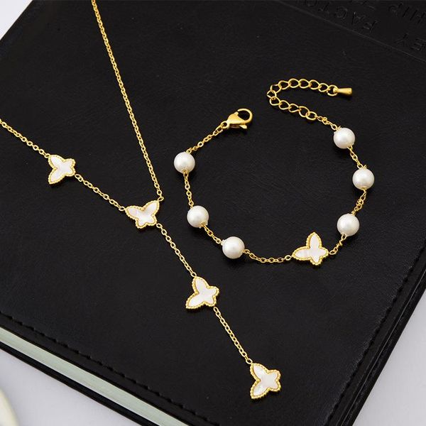 pendant necklaces korean fashion white shell butterfly pearl necklace bracelet 316l stainless steel jewelry exquisite tassel, Silver
pendant necklaces korean fashion white shell butterfly pearl necklace bracelet 316l stainless steel jewelry exquisite tassel, Silver