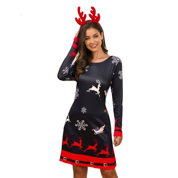 2021 autumn new women's xmas snowman es reindeer long sleeve o-neck christmas party a-line mini multicolor plus dysr, Black;gray
2021 autumn new women's xmas snowman es reindeer long sleeve o-neck christmas party a-line mini multicolor plus dysr, Black;gray