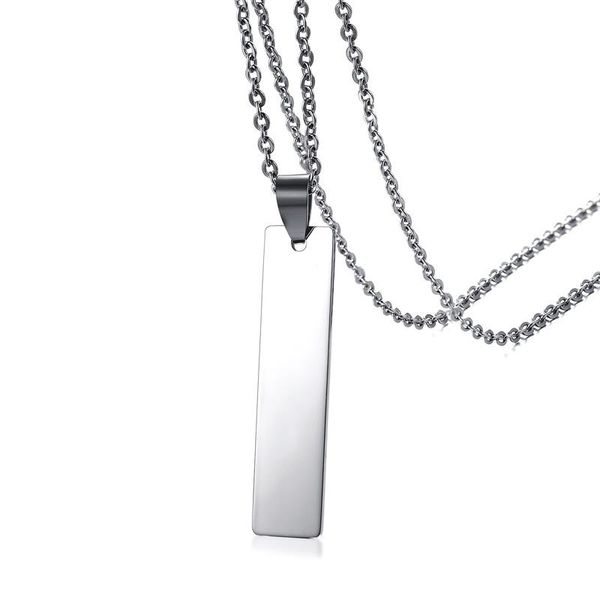 pendant necklaces jhsl brand male men & pendants square fashion jewelry 316 stainless steel chain, Silver
pendant necklaces jhsl brand male men & pendants square fashion jewelry 316 stainless steel chain, Silver