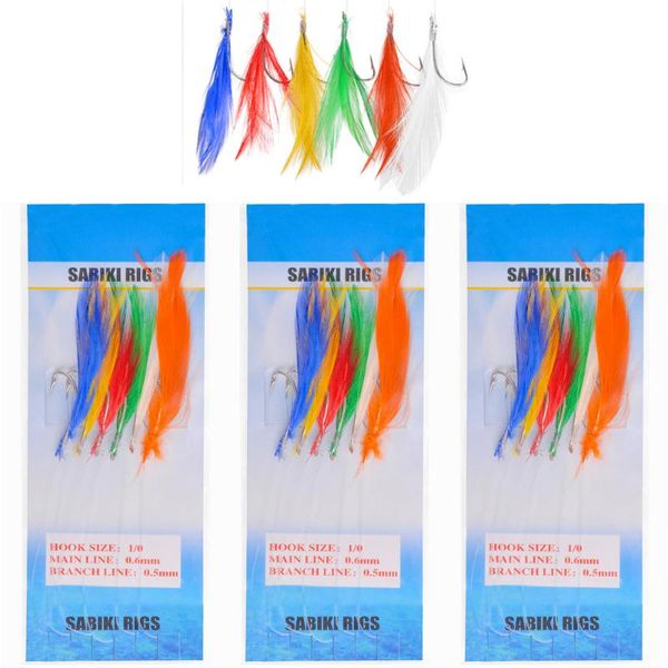 fishing hooks 24packs/12packs sabiki rig hook wire leader jig string with feather saltwater sea cod artificial bait
fishing hooks 24packs/12packs sabiki rig hook wire leader jig string with feather saltwater sea cod artificial bait