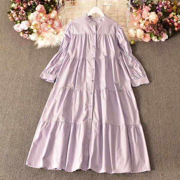 casual dresses deat 2021 spring summer fashion temperament pure color simple puff long sleeve slim breasted dress women sj594, Black;gray
casual dresses deat 2021 spring summer fashion temperament pure color simple puff long sleeve slim breasted dress women sj594, Black;gray