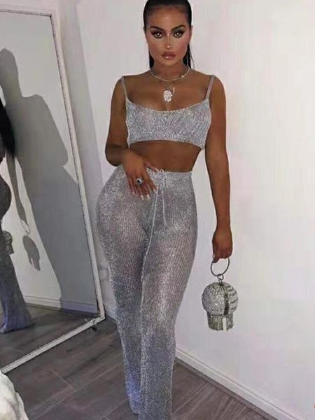 two piece dress silver sequined 2 v-neck sleeveless jumpsuit vestidos evening bodycon party glitter jumpsuits women sets club outfits, White
two piece dress silver sequined 2 v-neck sleeveless jumpsuit vestidos evening bodycon party glitter jumpsuits women sets club outfits, White