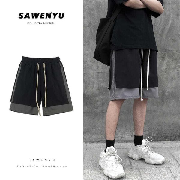 men's shorts summer style tooling thin student baggy capris straight casual pants, White;black
men's shorts summer style tooling thin student baggy capris straight casual pants, White;black
